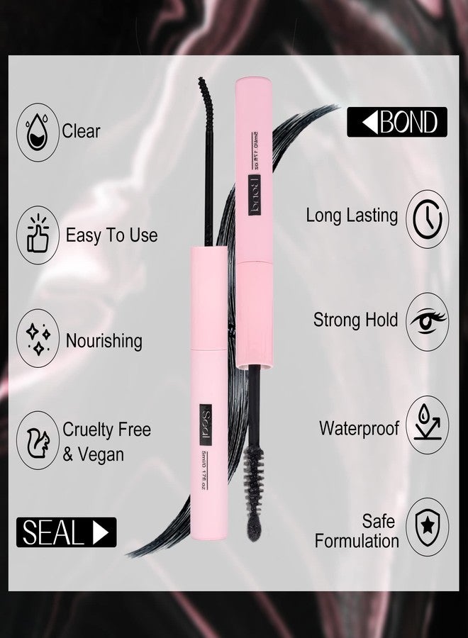 ALICE Lash Bond and Seal, Cluster Lashes Glue for DIY Eyelash Extensions, Individual Lash Glue for Clusters Eyelash Strong Hold Long No Latex Lasting Waterproof Eye Lashes Glue Mascara (Black 5ml×2) - Image 3